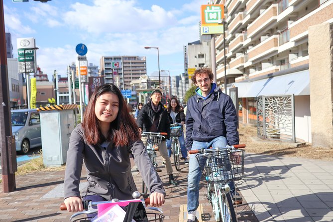 5-Hour Osaka Bike Tour to the Neighborhood of Osaka Castle - Lunch, green tea, and the street-food side of Osaka