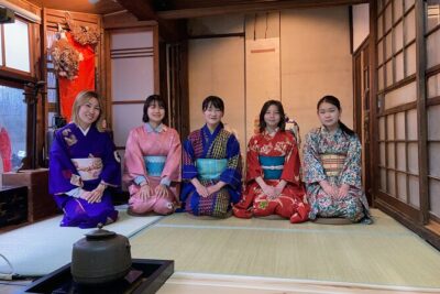 A Unique Antique Kimono and Tea ceremony Experience in English