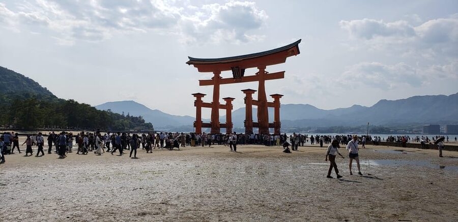 Amazing Hiroshima: Private City Tour with a Local Guide - Itsukushima Shrine and the floating torii gate at high tide