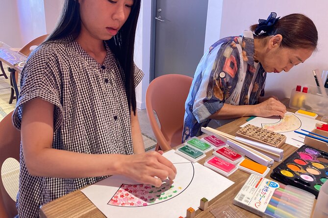 Art Japanese Fan Painting Experience in Tokyo Asakusa - Paint and Print Your Look With Watercolors, Markers, and Stamps