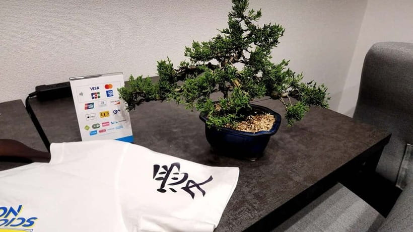 Calligraphy & print your calligraphy on a T-shirt. - Making ink the traditional way, sumi ink stick plus water
