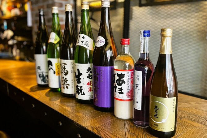 Casual Japanese SAKE tasting and snack experience in Kabukicho - The core plan: eight sakes in a one-hour tasting flight