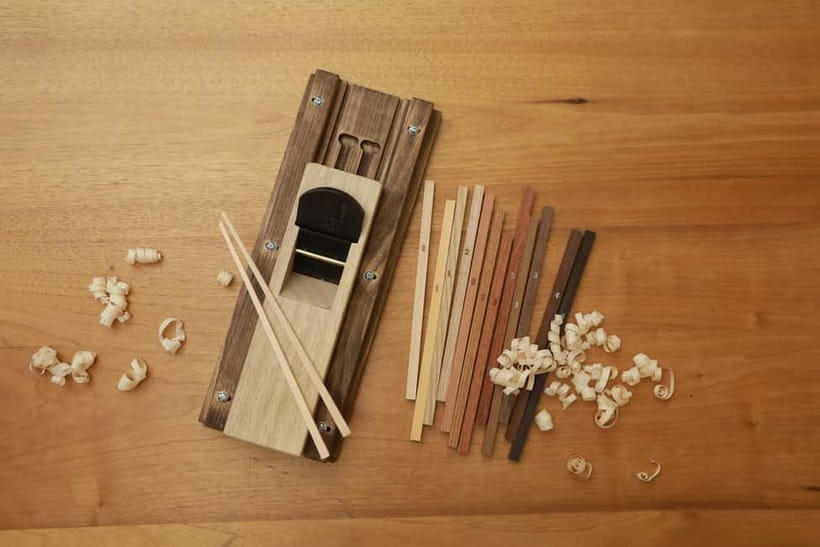 Chopstick Making Workshop in Ginza - Shaping The Chopsticks With A Plane And Sandpaper
