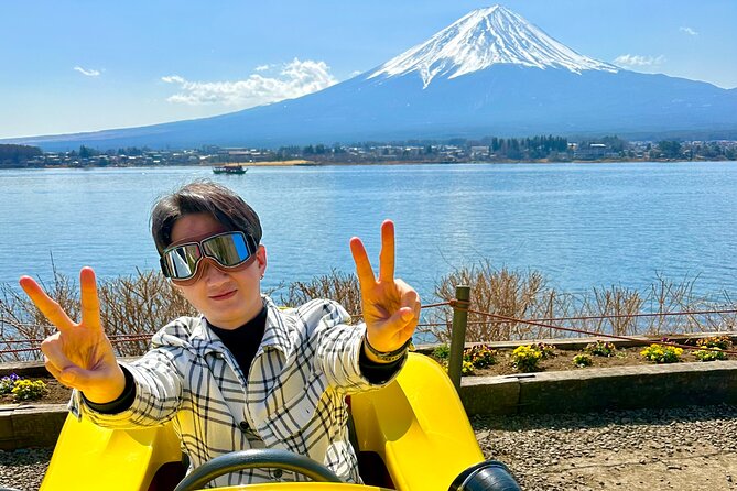 Cute & Fun E-Car tour following guide around Lake Kawaguchiko - Stop 2: Cruising the Lake for Mount Fuji Views