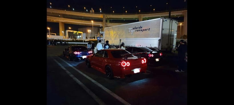 DaikokuPA:A private Daikoku tour in a customised R34! - Rainbow Bridge and the return drive: scenic Tokyo with a car-person focus