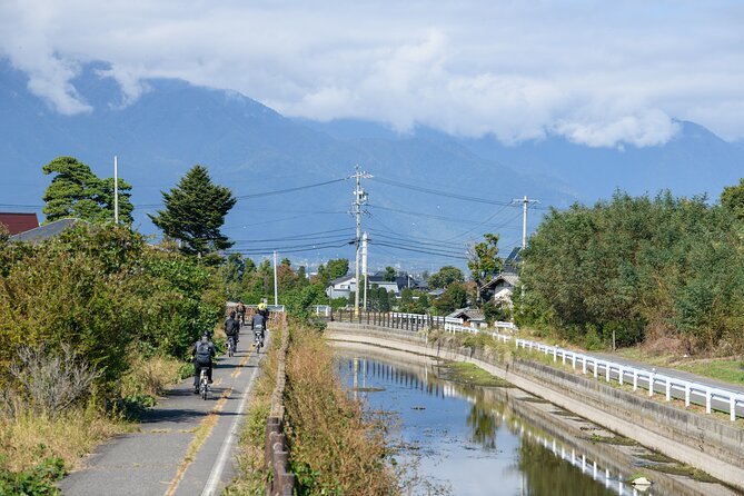 eTour de Matsumoto - Electric Bike Tour - Riding the Susuki-gawa River toward Yamabe Valley