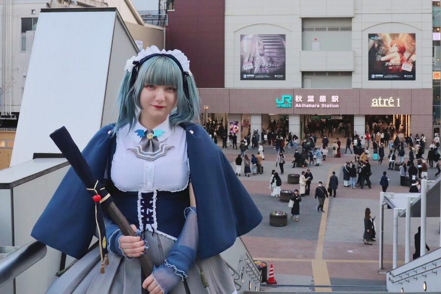 Expert Anime Guide in Akihabara with a maid witch - Start at Tamashii Nations, then Akihabara gets real fast