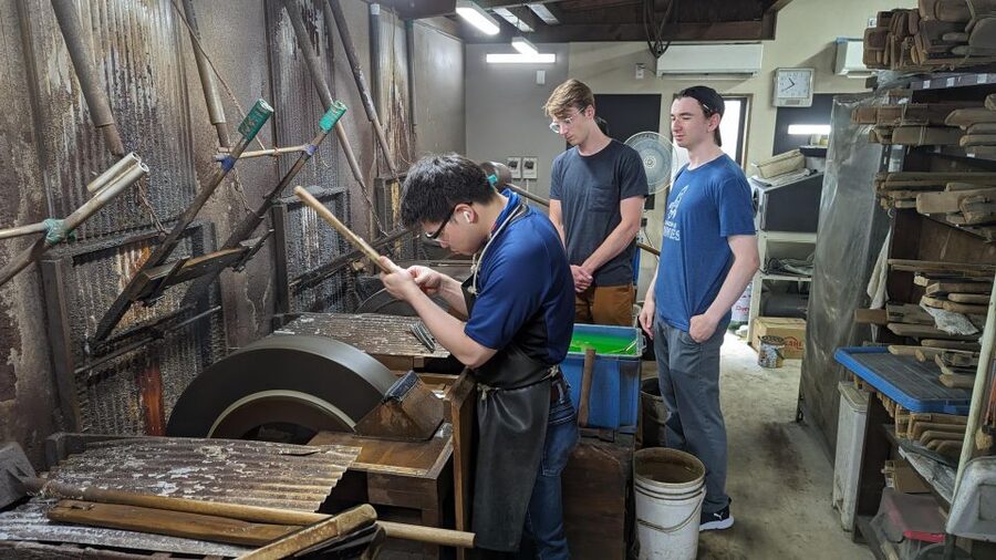 From Osaka: Sakai Knife Maker or Blacksmith Walking Tour - From Nankai Sakai Station to a mochi welcome