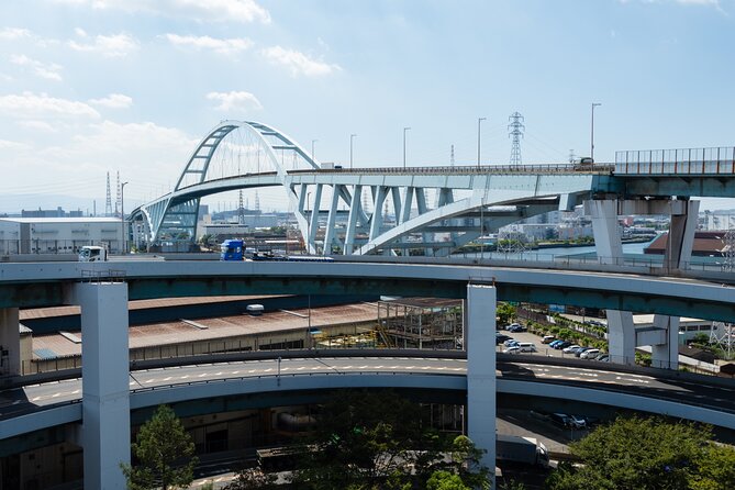 Half day Osaka Bay Area Cycling with E-Assist Bicycle Tour - Sensai Bridge and Sembonmatsu Bridge, with ferries and steep ramps