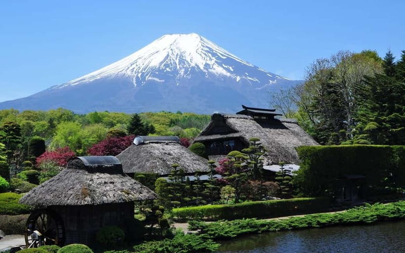 Halfway Up Mt,Fuji, Oshino Hakkai, Kawaguchiko from Tokyo - Fuji Michi (Honcho Street) and Hikawa Clock Shop Photo Stops