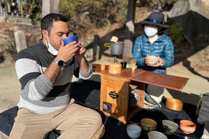 Hiroshima Local guided Hiking Tour&Open-air Tea Ceremony - The quiet break: Shinrinyoku forest bathing in the Futaba Mountains