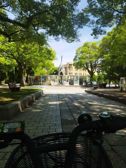 Hiroshima: Peace Park, Castle, and Mitaki Temple E-Bike Tour - Pace, distance, and what you should bring for a 10 km ride