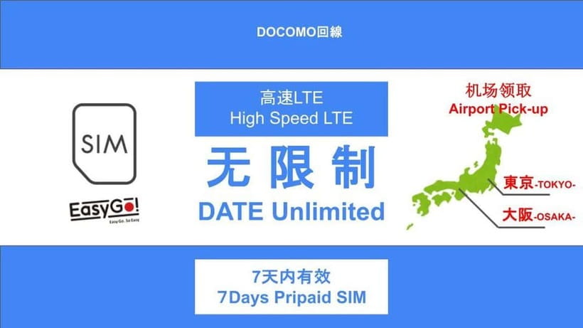JAPAN 7Days Unlimited 4G SIM (OSAKA Pick-up) - Unlimited 4G in Japan: What It Really Gives You