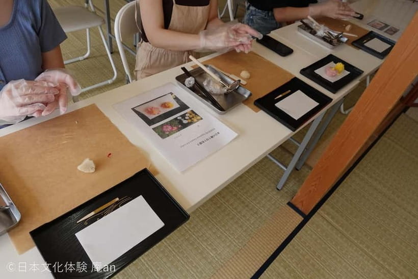 Japanese Traditional Sweets making - How a 65-minute Nerikiri class works at AN TOKYO