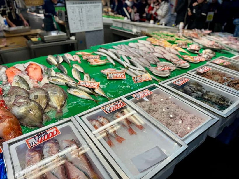 Kanazawa: 2-Hour Private Tour of Omicho Market with Tastings - Oguchi Suisan and Fruits Sakano: eat-in and takeout options