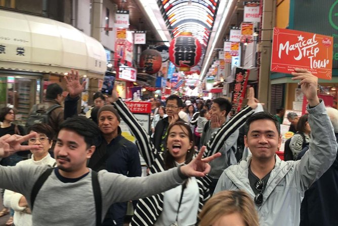 Kuromon Market Food Walking Tour in Osaka (6 stops, 6 tastes) - The Namba and Dotonbori pass-by section: energy, landmarks, and context