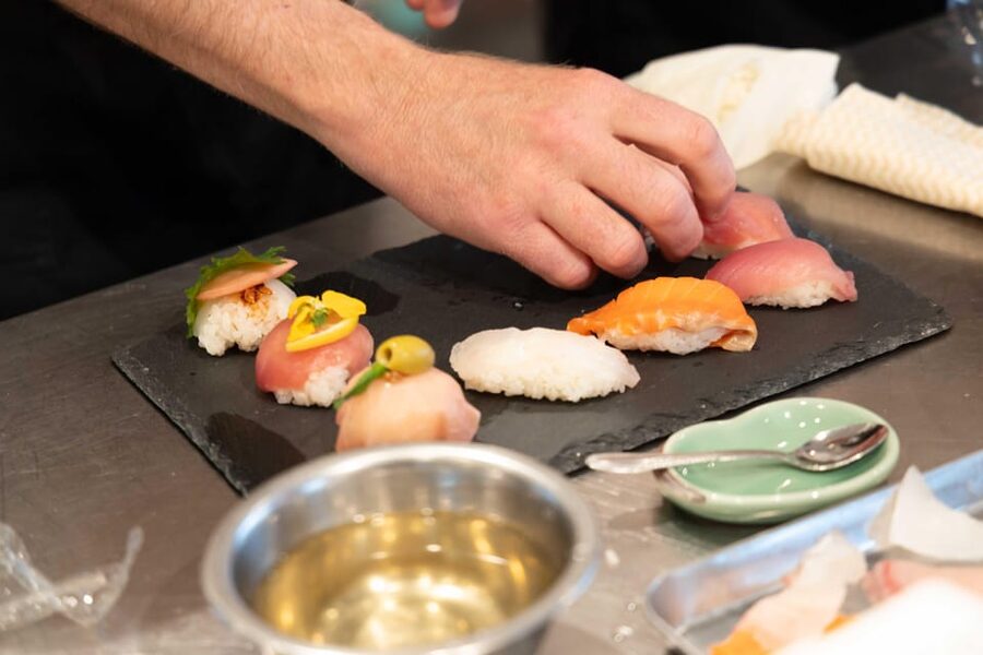 Kyoto: Enjoy Sushi & Market Tour! Best for Family & Couple! - The meal you build: coffee, dessert, and optional sake or beer