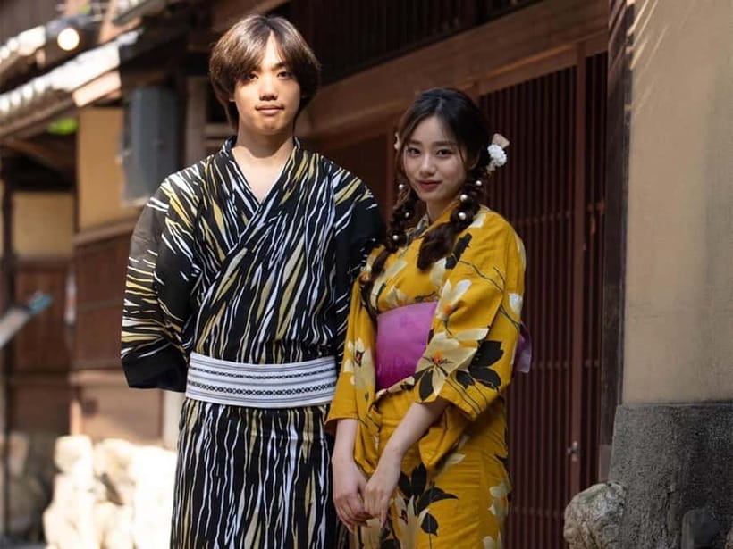 Kyoto Kimono Rental mimosa |Kimono/Yukata Rental Couple Plan - Payment, language help, and what to do if you feel unsure