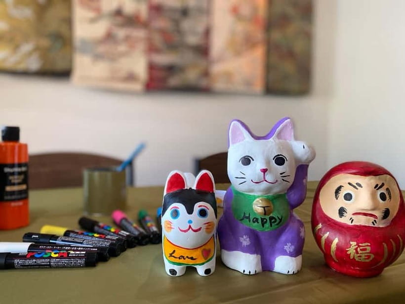 Kyoto: Make Your Own "Daruma" Craft & Painting Workshop - Entering the renovated workshop, tools provided, and small-group attention