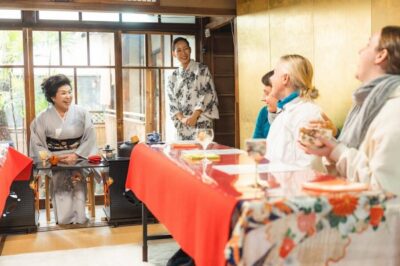 Table-Style Tea Ceremony at a Kyo-Machiya