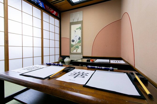Learning Zen of Japanese Calligraphy in kimono near Osaka Castle - Learning Brush Movements That Actually Control the Line