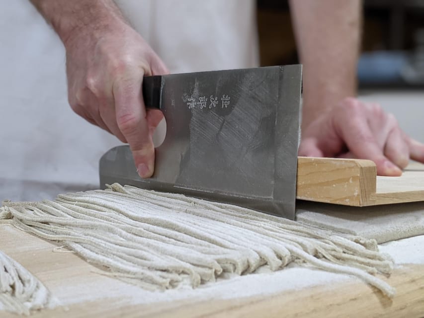 Matsumoto Castle Tour & Soba Noodle Making Workshop - Soba Workshop Setup: Tools, Video Steps, and Apprentice Energy