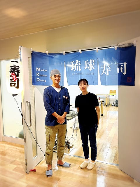 Naha Makishi Public Market : Sushi making experience - Drinks, but keep expectations realistic