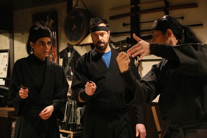 Ninja 2-hour Hands-on Lesson by Japanese master in Kyoto -Medium - Weapon training, from kunai to shuriken to blowgun