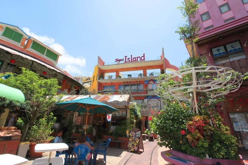 Okinawa Churaumi or Tropical, Kouri American Village BusTour - American Village and Sunset Beach: your flexible end-of-day zone