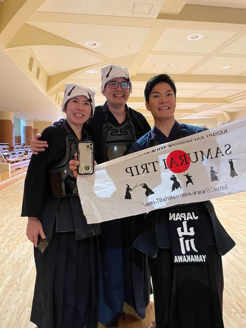 Okinawa: Kendo Martial Arts Lesson - The fun part after training: kendo-themed lunch and a take-home towel