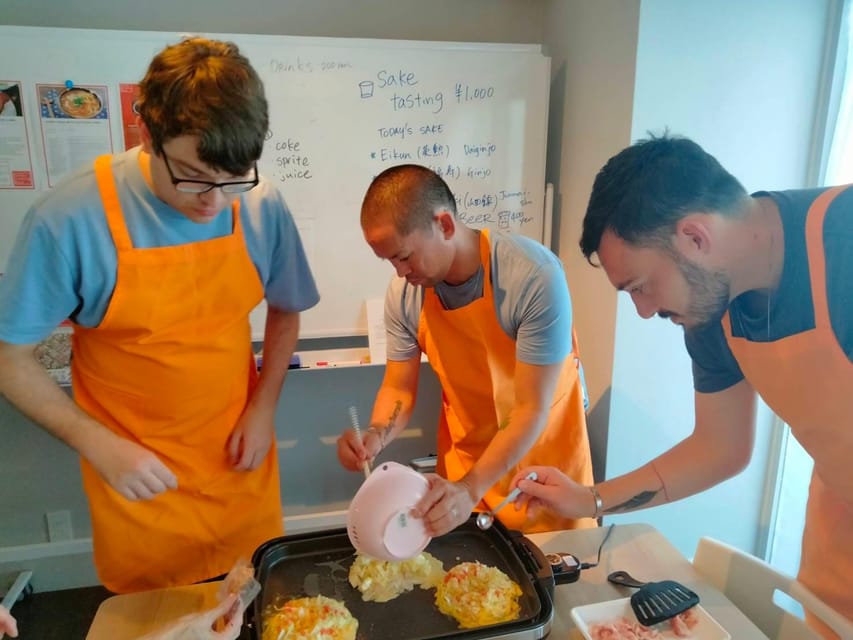 Okonomiyaki or Ramen&Gyoza Class with Local Shop Tour - The kitchen part you actually remember: Okonomiyaki and Yakisoba or Takoyaki