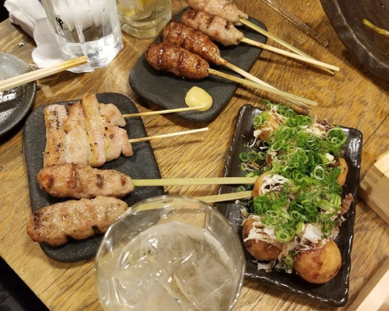 Osaka: Bar-Hopping Night Tour in Namba - Kushikatsu and friends: the first izakaya stop gets the night going