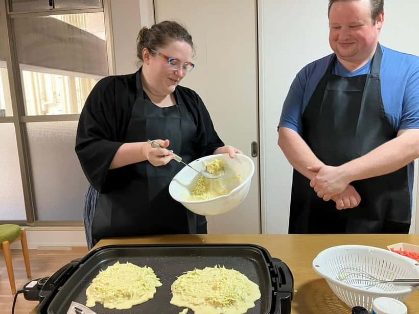 Osaka : Cooking Class Okonomiyaki & Takoyaki course in Nanba - Okonomiyaki practice that builds real confidence
