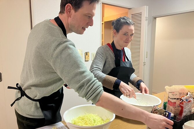 Osaka Okonomiyaki Cooking Class "Learn here and make it at home" - The 60 Minutes of Tasting and Drinks