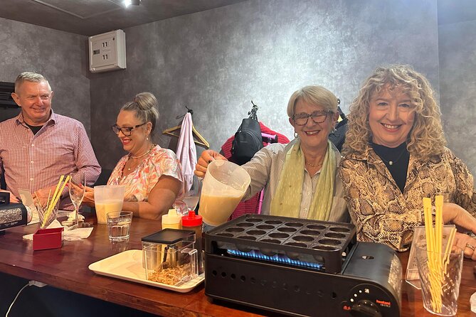 Osaka Sake Tasting & Takoyaki Cooking Experience - DIY takoyaki you can actually nail: secret recipe, wagyu, and cheese