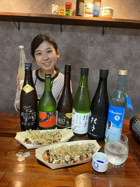 Osaka Sake Tasting with Takoyaki Cooking - How the class ends: eating your takoyaki with your chosen sake