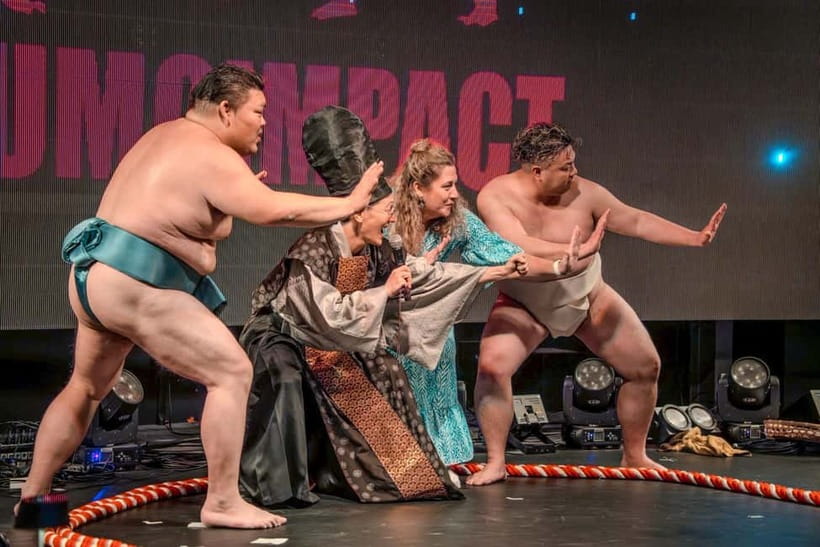 Osaka:SUMO BEATS SHOWCASE: Taiko Drum and Wagyu burger! - The Sumo Wagyu Burger and Your Drink Included