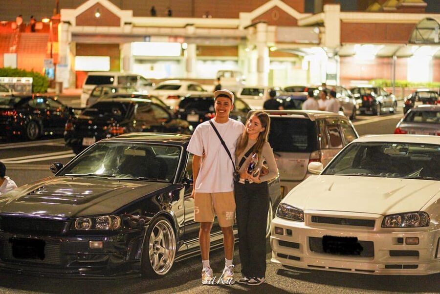 【R34】Tokyo：Private Daikoku tour in Modified R34 - Rainbow Bridge: the quick photo and final cruise feeling