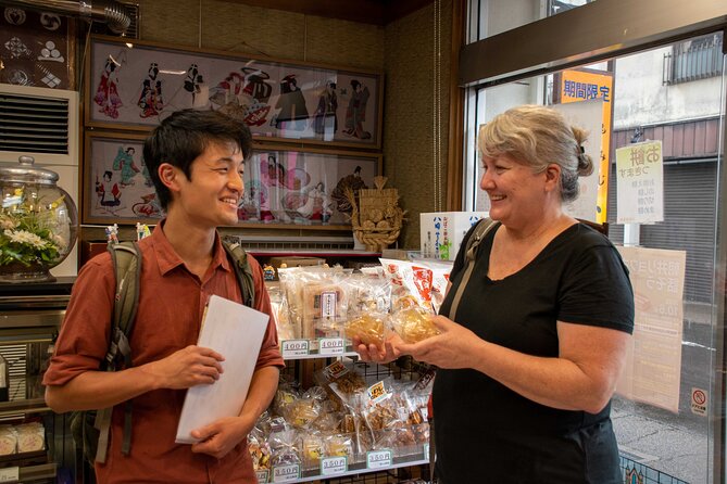 Samurai Food Walk in Kakunodate - Stop 1 in town: local sake shop, green grocery, and Japanese sweets basics