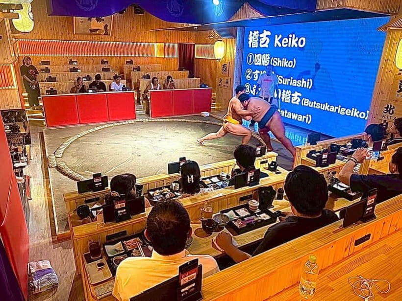 Sapporo: Sumo Show Experience with Japanese food & Photo - Dinner details: sukiyaki or crab shabu shabu, plus a Japanese set