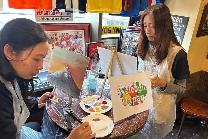 Seasonal Japanese Culture Osaka Paint and Wine Experience - Shinsaibashi Paint-and-Wine, Right Where You Want to Be