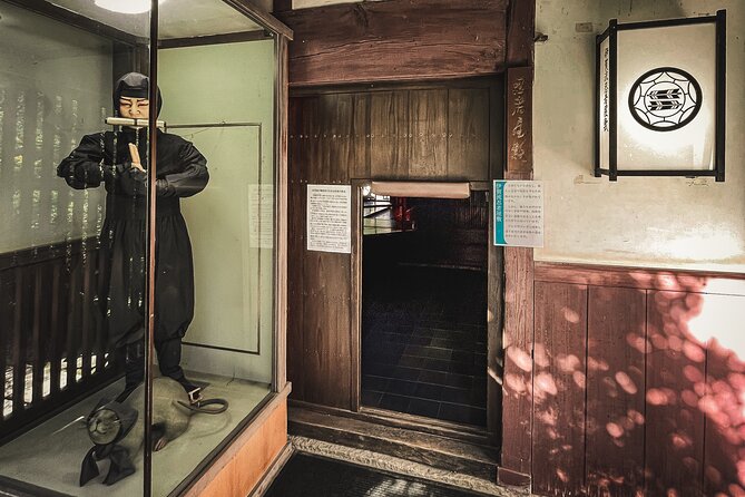 Secrets of Ninjas X Samurais: Private History Tour to Iga & Koka - Stop 2: Iga Ueno Castle, samurai armor and katana as the contrast