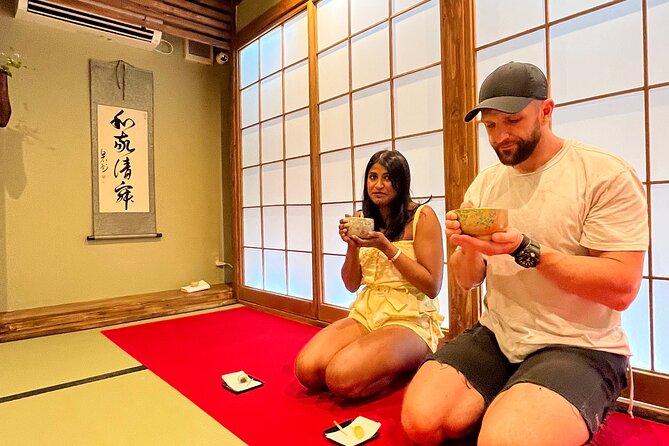 Tea Ceremony Experience in Osaka Doutonbori - Family-friendly details, including caffeine-free matcha milk