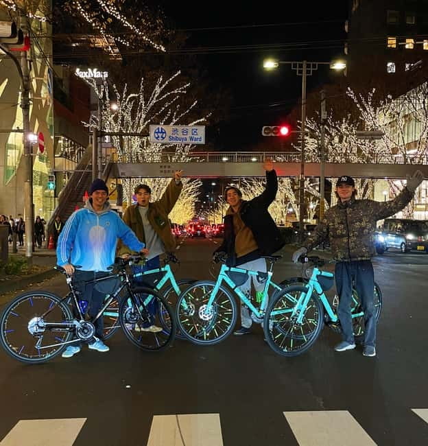Tokyo: 2-Hour Night Bike Tour of the City's Hidden Gems - Omotesando Seasonal Light Displays, Shopping Streets With a Glow