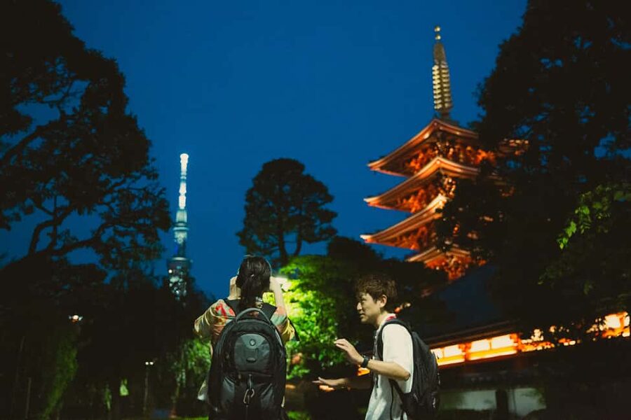 Tokyo: Asakusa Sensoji Night Walk with a Local Brandy - Senso-ji Temple Illumination and the 6 PM Door Reality