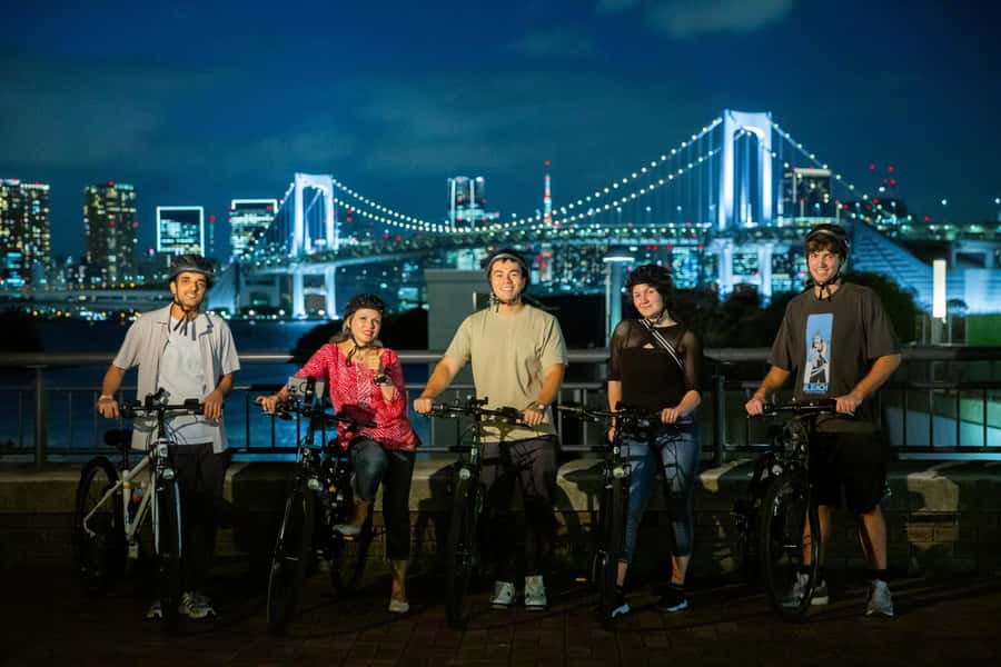 Tokyo Bay Area: Sunset Night View 3h E-bike Guided Bike Tour - Shrines and Temples With Stops You Probably Would Miss Alone