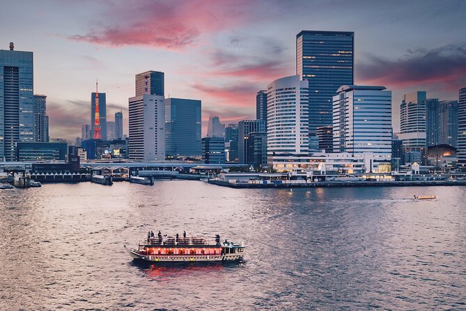 Tokyo Bay Yakatabune Dinner/Day Cruise with Japan Show and Drinks - Fuji TV Waterfront: Media Architecture With Bay Views