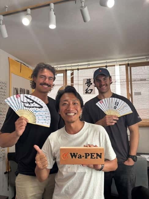 Tokyo:Calligraphy &Make your original folding fan in Asakusa - From Ink Stick to Brush: The Workshop Flow That Keeps It Relaxing