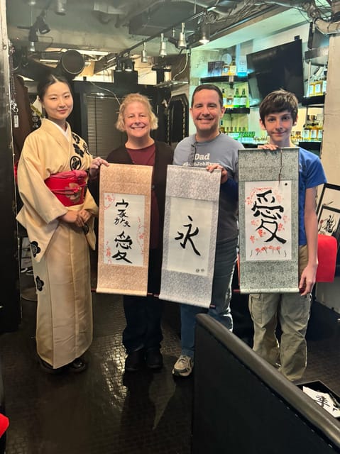 Tokyo: Calligraphy on Kanji Fan & Scroll with Drink - Key Things to Know Before You Go