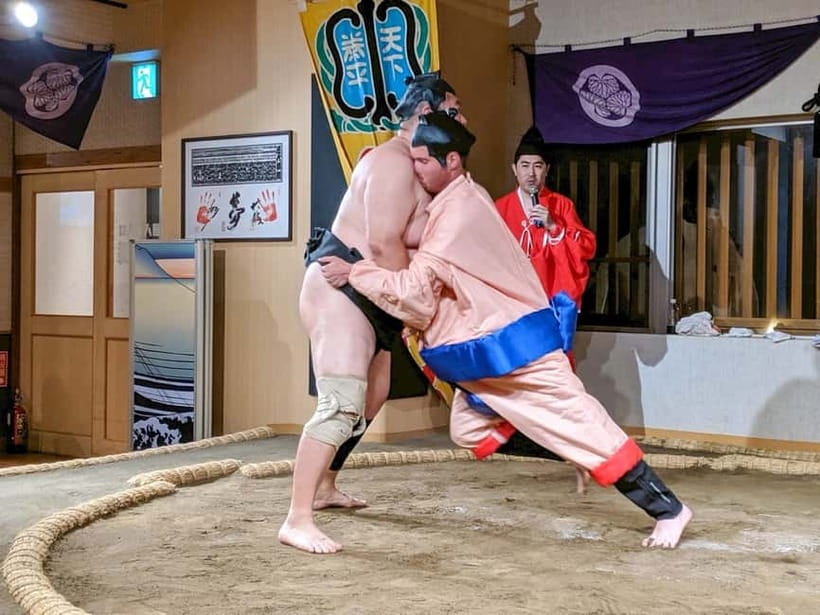 Tokyo: Family Sumo Workshop & Live Wrestling Show with Lunch - The Training Part Families Actually Understand: Shiko, Teppo, Suri-Ashi